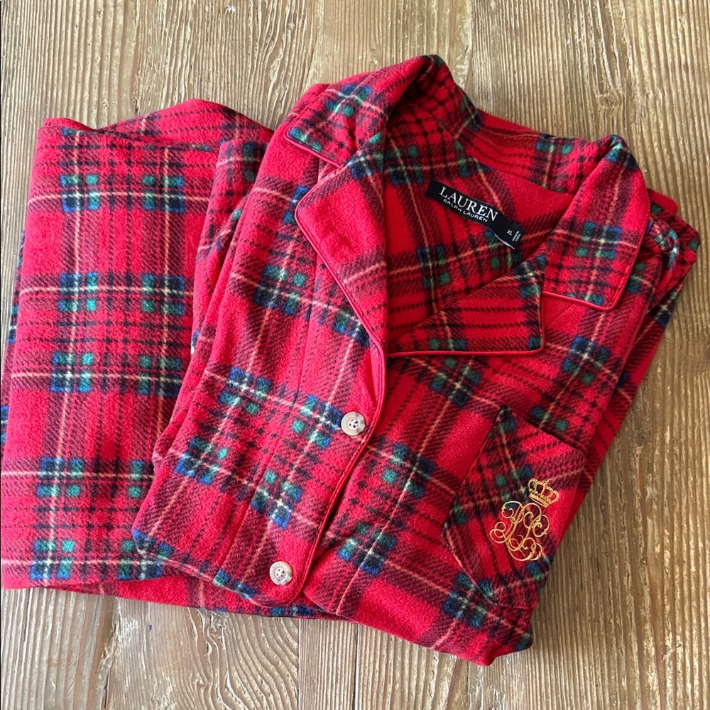 Lauren Ralph Lauren Tartan Red Pajama Set